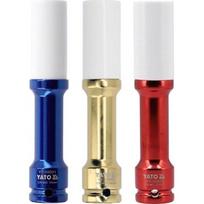 Prailginta smūginė galvutė 1/2'' plonasienė su apsauga L150mm - 17 mm