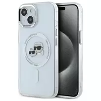 Karl Lagerfeld KLHMP14SHLSKCH Apple iPhone 14 6.1" dėklas telefonui baltos spalvos IML Metal Karl&Choupette Head MagSafe