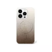 Guess IML Glitter Gradient MagSafe iPhone 16 Pro Case – dėklas telefonui rudos spalvos