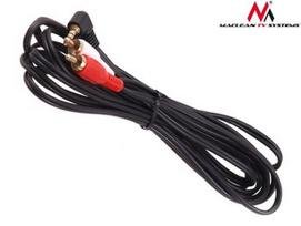MACLEAN MCTV-824 Maclean MCTV-824 Jack Angled 90° to 2 RCA Cable 1m black