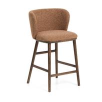 Terakotos spalvos iš audinio baro taburetė (sėdynės aukštis 65 cm) Ciselia – Kave Home