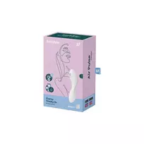 SATISFYER CONNECT SATISFYER - CURVY TRINITY 5 AIR PULSE STIMULATOR & VIBRATOR APP WHITE
