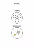 HIDDEN DESIRE HIDDEN DESIRE Chestity Cock Harness X-Short Metal Chastity System