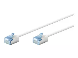 Goobay 74326 itin lankstus CAT 6A jungiamasis kabelis, plonas, U/FTP, 0,15 m, baltas