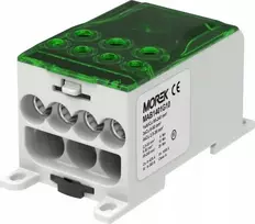 MOREK Paskirstymo blokas OJL400A žalias įėjimas: 1xAL/CU 95-240mm2 išėjimas: 3x6-50mm2 4x2,5-35mm 1000V MAB1401B10