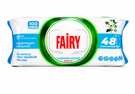 Fairy universalios drėgnos valymo servetėlės su jazminų kvapu, 100 vnt.