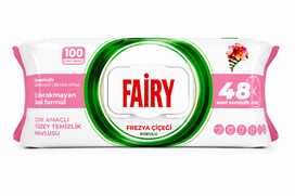 Fairy universalios drėgnos valymo servetėlės Frezijų kvapo 100 vnt.