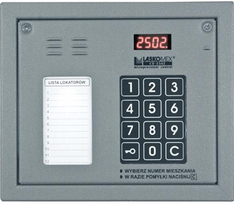Laskomex CP-2502NR sidabrinis garso skydelis su mini nuomininkų sąrašu ir RFID raktų skaitytuvu