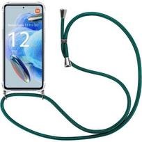 Dirželis ant peties dėklas Xiaomi Redmi Note 12 Pro 5G Anti-Scratch Sustiprinti kampai + Tamsiai žalias dirželis