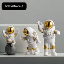 Figure Astronaut Statue Figurine Moon Spaceman Sculpture Educational Toy Desktop Home Decoration Astronaut Ornament Model Gift