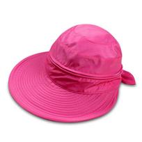 Detachable Bowknot Big Visor Cap Adjustable Sunscreen Cap Casual Women Top Air Cap juoda
