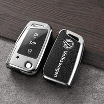 VOLKSWAGEN cinko lydinio+odos automobilio nuotolinio valdymo pultelio dėklas apsauginis korpusas VW Volkswagen Polo Golf 7 MK7 Tiguan MK2 aksesuarams