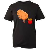 Funny Potato T-Shirt Food Lovers French Fries Parody Top Men's Unisex Gift Tee 4XL