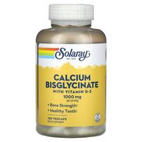 Solaray Calcium Bisglycinate Vitamin D3 1000mg VegCaps 120 Count 120 pcs - 1 ea