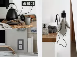 „Kontakt-Simon“ kryžminis jungiklis „Kontakt-Simon 55 TW7L.01/111“ su LED apšvietimu, laiptų piktogramų modulis 10 AX, 250V~, „Balta matt“ greitosios jungtys