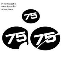 75th Anniversary Motorcycle number 52-68 Decal For Piaggio Vespa Sei Giorni PRIMAVERA GTS 300 super Sport 946 GTV 150 50 Sprint Color Black