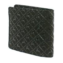 Inden Leather Bill Compartment Coin Black with Black Deer [Inden-ya] Bi-fold Wallet, S, Box-type Purse, Deerskin, Lacquer, Pattern, 2008-01-165 juoda