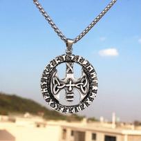 New Necklace Promotion Military Flower Cross Pearl Chain Retro Pendant 50CM(Necklace Size)