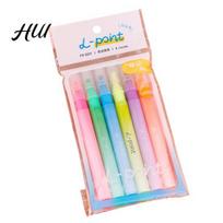 Multi Purpose Highlighter Pen 6Pcs Quick-Dry Set Large Capacity Eye-Care Markers for Dual Tip Journaling Notes Dual-Tip Cute School Supplies