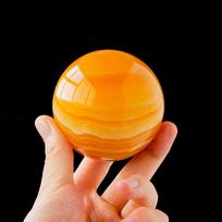 1pc FlashYellow Calcite Sphere Polished Crystal Ornament-Feng Shui Home & Garden Decor DIY Holiday Gift (Yellow,5-5.5cm/240-290g) geltona