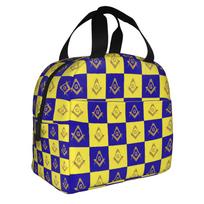 Freemason Geometric Hexagon Japane Traditional Asanoha  Lunch Bag Women Cooler Warm Insulated Lunch Boxes for School One Size