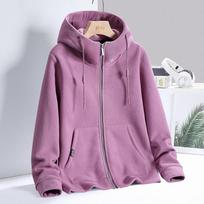 Women Winter Warm Hoodies Blanket with Sleeves Oversized Pullovers Thicken Fleece Hunting Loose Fitting Jacket S violetinė