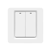 Tuya WiFi EU Standard Smart Switch Push Button Interruptor Smart Home Light Switches 1/2/3 Gang 1 Way   Scene Panel (as the picture,Wifi)