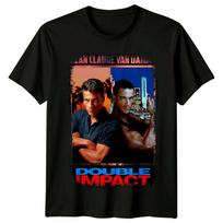 Dvigubas smūgis (1991 m) Filmo plakato įkvėpti unisex marškinėliai Retro 90-ųjų Tee M