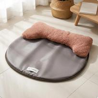 Cat Cooling Mat FourSeason Use Pad Breathable WarmWeather Pet Bed for Cats, Dogs, Indoor Brown 50-43-6cm