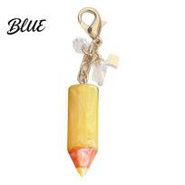 Glitter Charm Dopamine Pencil Keychain Mini Bag Lightweight Cute Kawaii geltona