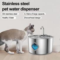 Pet Water Fountain Stainless Steel 108 Fl Oz Dog Water Bowl Quiet Operation Natural Circulation Filtration Cat Fountain sidabras