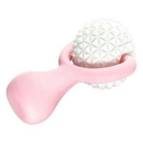 One Hand Massage Roller 3D Printed Ball, Ergonomic Handheld Massager for Muscle Relief, Back And Neck Portable Spiky Body Tool Legs Arms Smooth rožinė