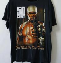 50 Cent Get Rich or Die Trying Marškinėliai Juodi S-5XL Unisex Marškinėliai M