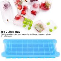 2pcs 36 Grid Ice Mold Easy Release Ice Cube Maker Portable Ice Cubes Tray  Bar mėlyna