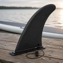 Standup Paddleboard Board Fin Black Removable Paddle Molded Water Sports Gear