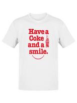 Officially Licensed Coca-Cola Have a Coke and Smile Nostalgic Mens T-shirt XXL