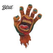 Halloween Photography Prop Horror Screaming Hand Ornament Severed Decoration Realistic Scary Sculpture Palm for Haunted House Desktop Fireplace