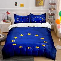 Yellow stars, blue background. Bedding sets Duvet cover sets Duvet covers Pillowcases(1*Duvet Cover 2*Pillowcases without duvet insert) 135x200cm