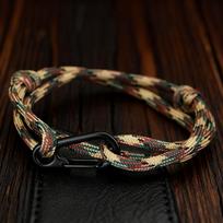 Stylish Men Paracord Bracelet Adjustable High Quality 5mm Rope Wrap Braslet Bangle Hiphop Rock Mountaineering Braclet Homme