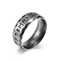 Vintage Odin Norse Viking Amulet Rune Rings For Men Women 316L Stainless Steel Words Ring Wedding Jewelry Valentine's Days Gifts 11