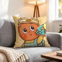 Art Twinkle Twinkle Cushion Cover 1Pcs Decorative Covers Soft Cushion Case For Sofa Couch Decor 40X40 45X45 Pillowcases Peach skin 18*18(CM)-1Pcs