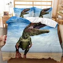 Juros periodo dinozaurų antklodės užvalkalas Tyrannosaurus Rex Žiaurūs būtybės Plėšrūnai Lovos komplektas Pilnas Karalienės Karaliaus Poliesterio Antklodės užvalkalas 70x133cm 2pcs
