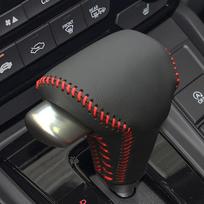 Automobilio pavarų perjungimo dangtelis Odinis pavarų perjungimo svirties dangtelis tinka Honda 2017 2018 2019 2020 2024 2024 Juoda odinė dangtelis pavarų perjungimo rankenėlė gray