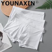 3 Pcs Big Size Men's Underwear Bamboo Fiber Panties Boxer Briefs Modal Underpants Boy Undies Undershorts Solid Color Knickers L XL 2XL 3XL 4XL L balta