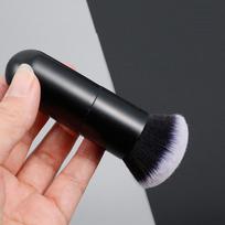 Profesionalūs juodos apvalios rankenėlės pudros šepetėliai makiažo šepetėliai Fluffy Soft Foundation Blush Brush Grožio kosmetika Dovana moterims