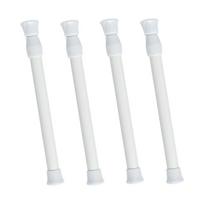 Pack of 4 Modifiable Tension Rods for Shower Curtains and Window Drapes Oxidation Resistant PVC Bathroom Installation 1