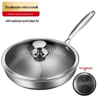 Yipan 316 Stainless Steel Induction Frying Pan with Lid