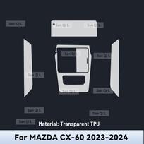Automobilio interjero centrinės konsolės, multimedijos, prietaisų skydelio, navigacijos TPU apsauginė plėvelė, skirta MAZDA CX-60 2024, automobilio lipduko priedai Left rudder driving