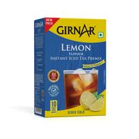 Girnar Instant Iced Tea Lemon Flavor Premix  10Sachets Vegan Caffeine Free Refreshing Cold Drink  Pack of 1 Single Serve
