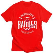 Custom Cool Barber Shop T Shirt Men Short Sleeves Pure Cotton Tshirt Barbershop Hairdresser Hairstylist Gift Tees S